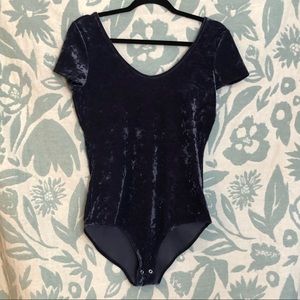 American Eagle Outfitters Crushed Velvet Bodysuit
